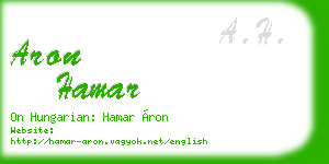 aron hamar business card