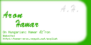 aron hamar business card